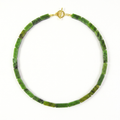 Collar ágata cilindrica verde 