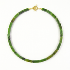 Collar ágata cilindrica verde 