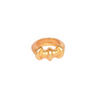 Anillo chunky Júpiter en bronce con baño de oro de 24K Talla 7