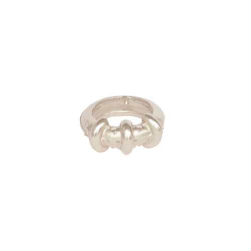 Anillo chunky Júpiter en bronce con baño de plata 925 Talla 7