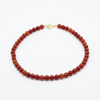 Collar de piedra natural cornalina tamaño mediano #8.