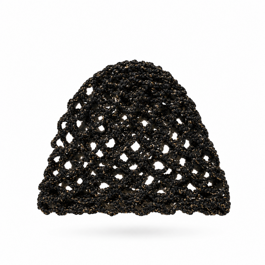 GORRO CASQUETTE NEGRO BRILLANTE