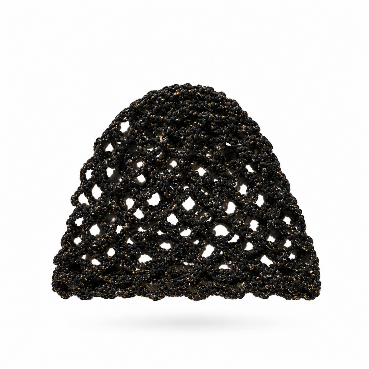 GORRO CASQUETTE NEGRO BRILLANTE