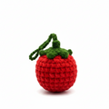 Charm de tomate tejido a mano en crochet para bolso o llavero de Polen wear
