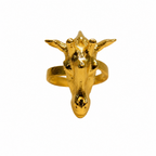 Anillo con silueta de jirafa en bronce con baño de oro de 24K de Polen wear