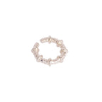 Earcuff maximalista a presión en bronce con baño de plata 925.
