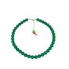 Collar de piedra natural jade verde #10.