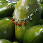 Collar frutos rojos.