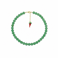 Collar de piedra natural aventurina verde #10.