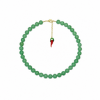 Collar de piedra natural aventurina verde #10.