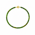 Collar ágata verde cilíndrica.