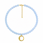 Collar Moon Gold Agua Marina.