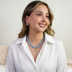 Collar Moon Gold Aguamarina