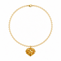 Collar Golden Retriever bronce baño de oro 24K