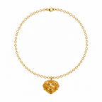Collar Golden Retriever bronce baño de oro 24K