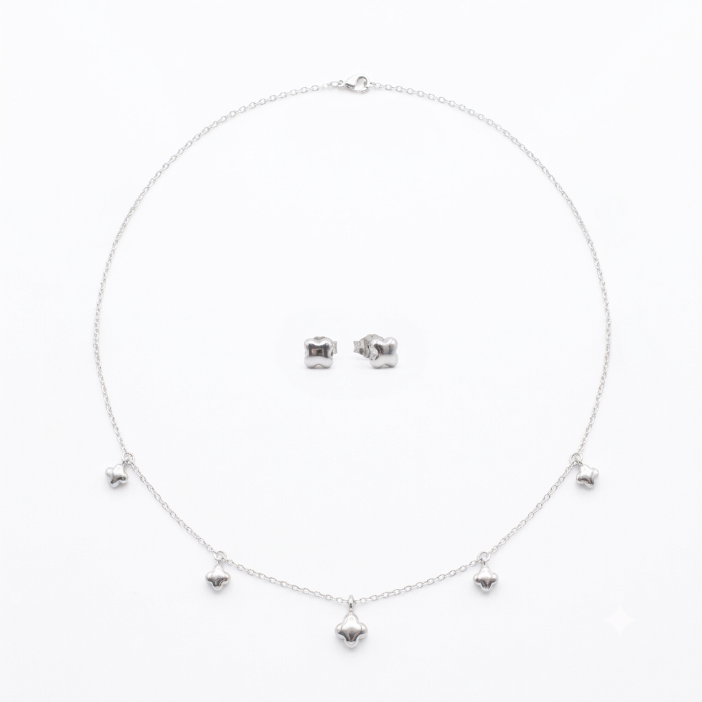 CHOKER TRÉBOL MINIMALISTA - PLATA LEY 925