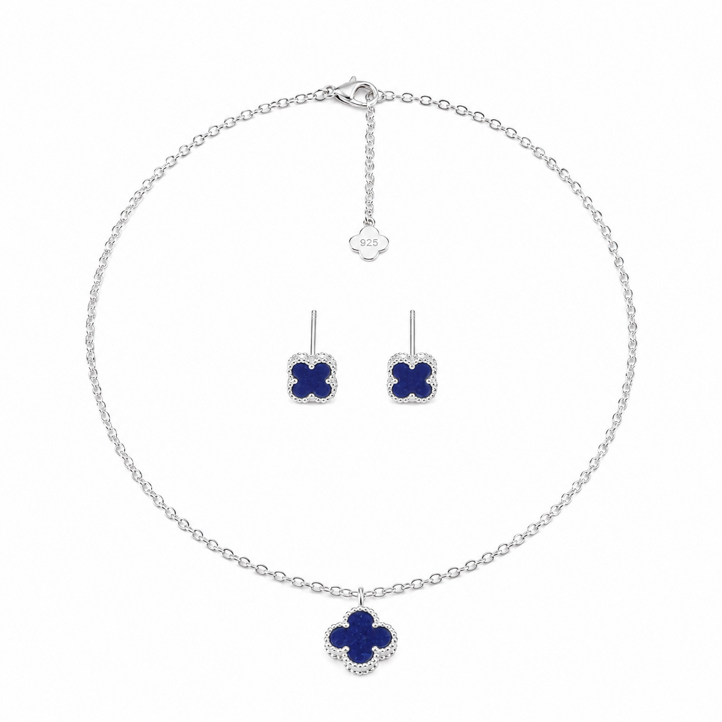 Set Van Cleef azul lago plata ley 925.
