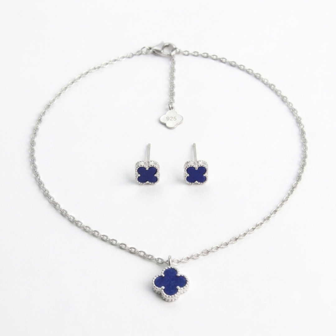 SET VAN CLEEF AZUL LAGO - PLATA LEY 925