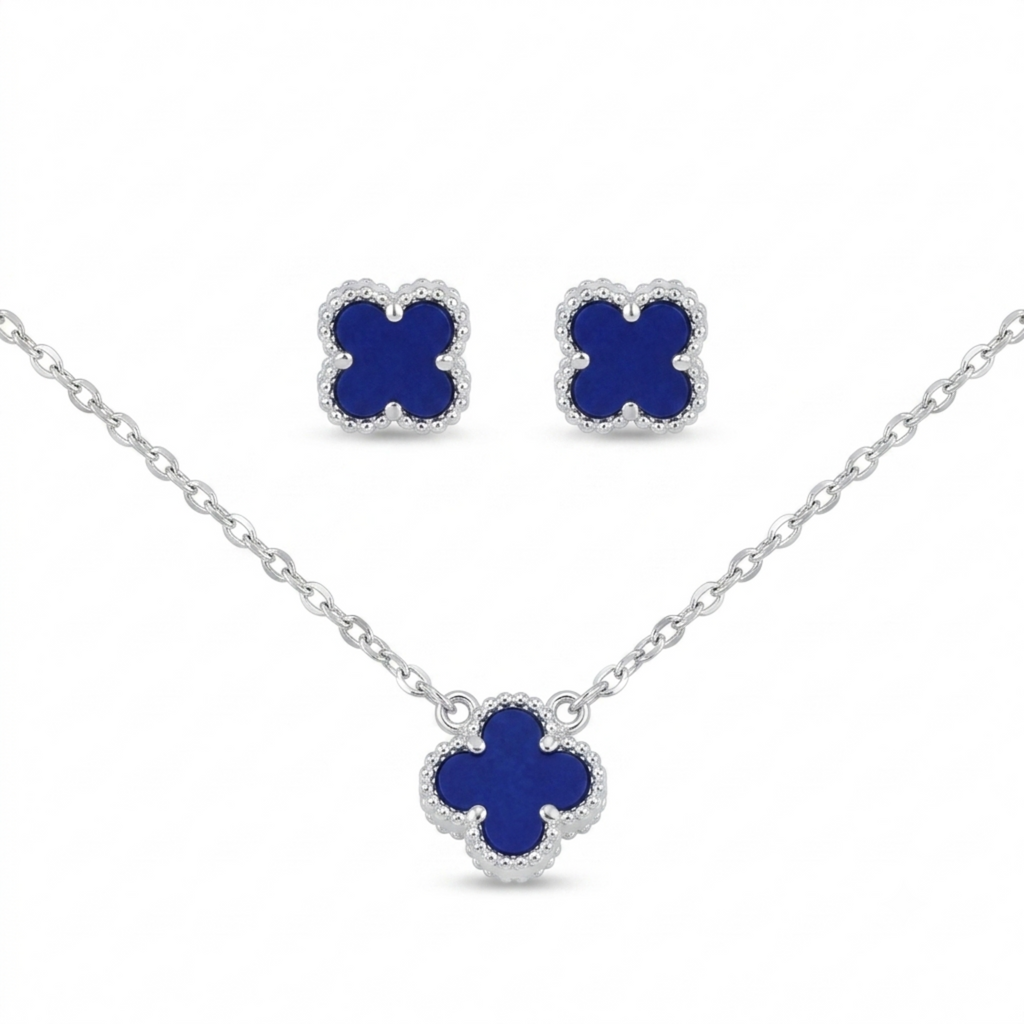 Set Van Cleef azul lago plata ley 925.