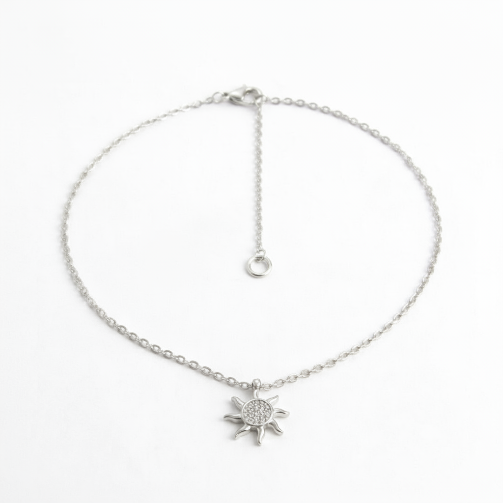 COLLAR SOL - PLATA RODINADA LEY 925
