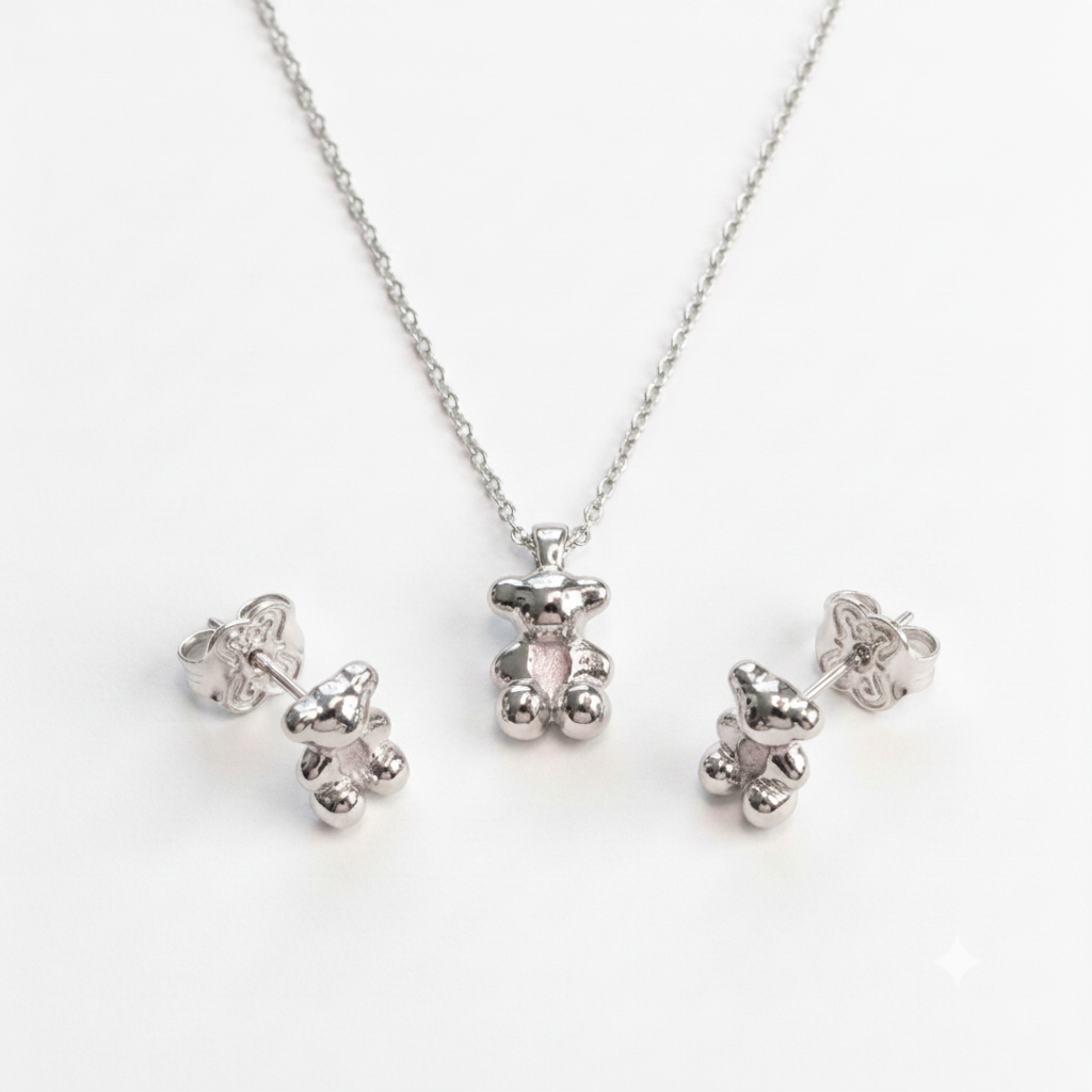 SET OSO PLATEADO - COVERGOLD RODINADO