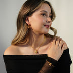 Collar Gato Bengalí bronce baño de oro 24K