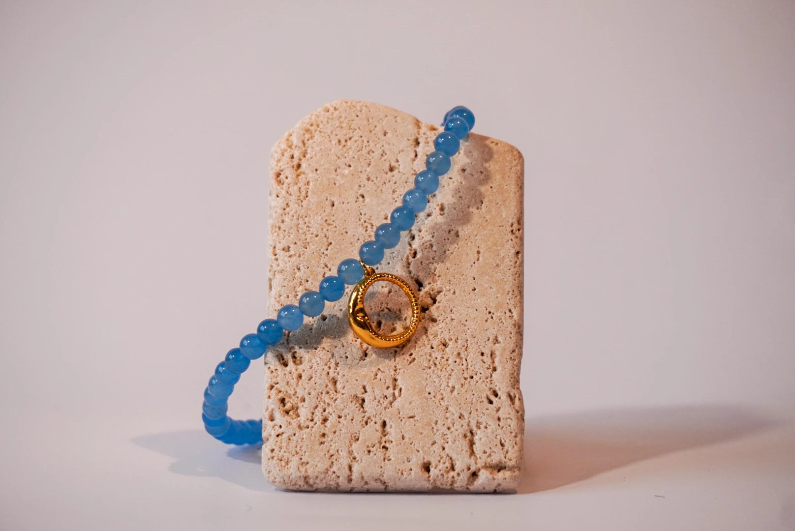 COLLAR MOON GOLD AGUAMARINA