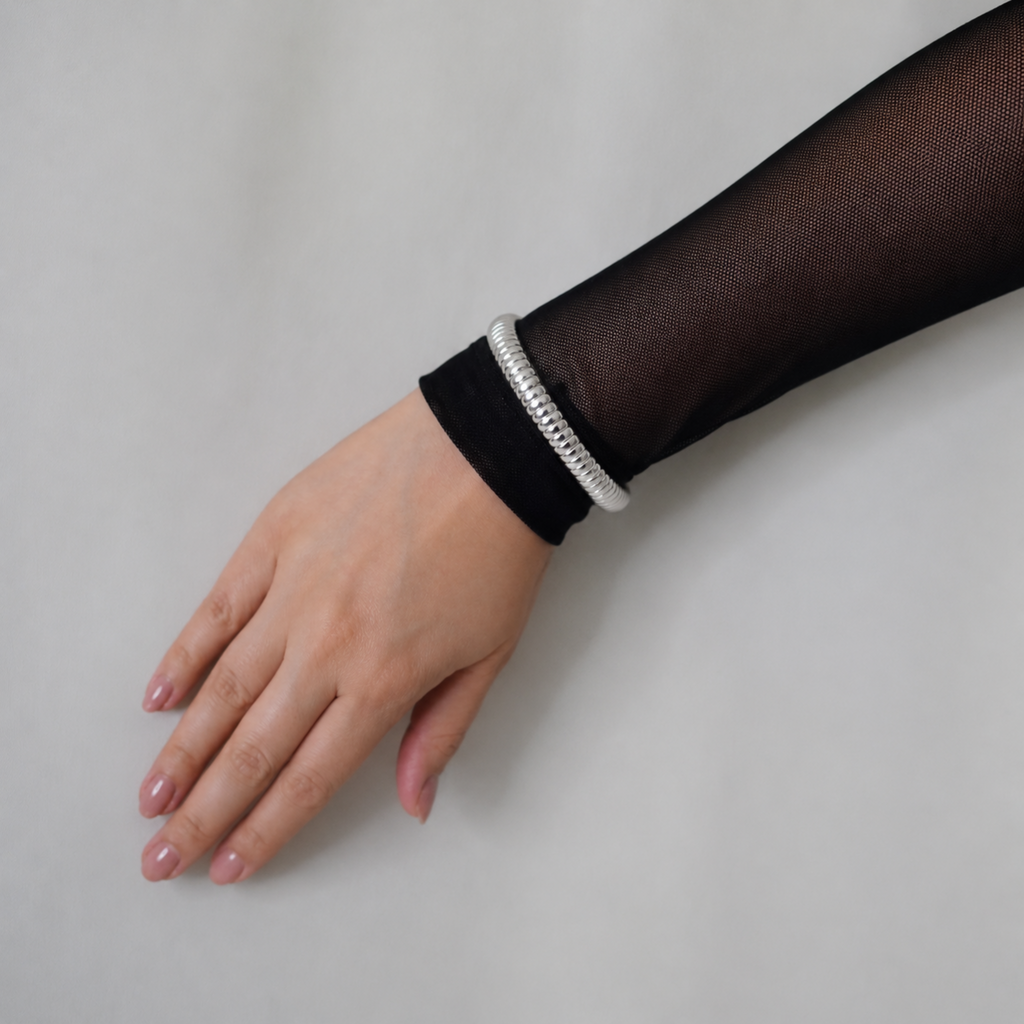 Brazalete Mercurio en tono Plateado de material Covergold - Polen wear