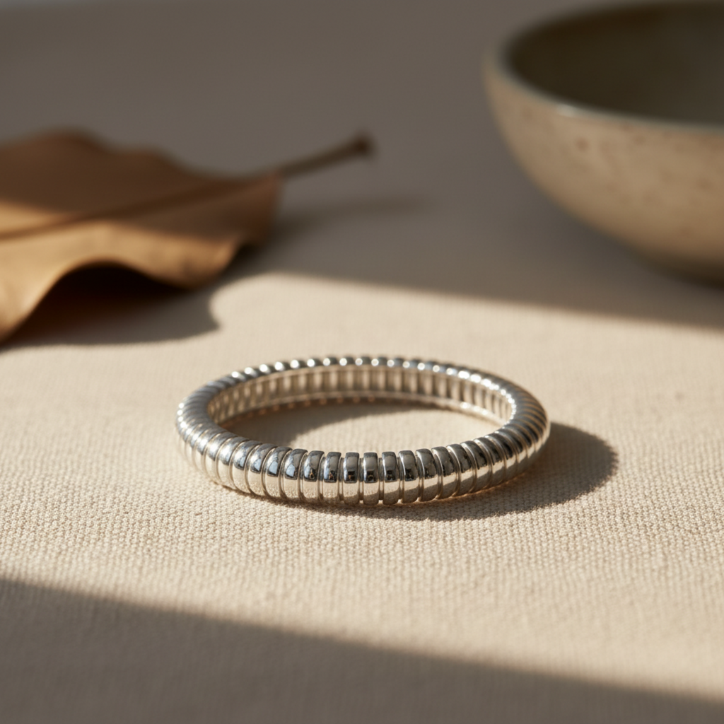 Brazalete Mercurio en tono Plateado de material Covergold - Polen wear