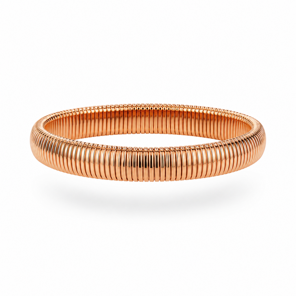 Brazalete Mercurio en tono Dorado Rosa de material Covergold - Polen wear