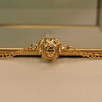 Pulsera de eslabones en bronce con baño de oro de 24K y dije de perro Golden de Polen wear