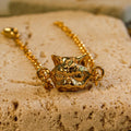 Pulsera con dije de Gato Persa en baño de oro de 24K de Polen wear