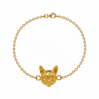 Set con dije de Gato Bengalí en baño de oro de 24K de Polen wear