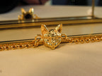 Pulsera con dije de Gato Bengalí en baño de oro de 24K de Polen wear