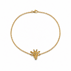 Pulsera Jirafa bronce baño de oro 24k.