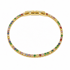 Pulsera Rodio Dorada con Circones Multicolor de Polen wear