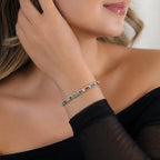 Pulsera Rodio Plateada con Circones Multicolor de Polen wear