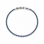 Pulsera Rodio Plateada con Circones Zafiro de Polen wear