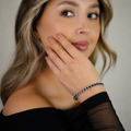 Pulsera Rodio Plateada con Circones Zafiro de Polen wear
